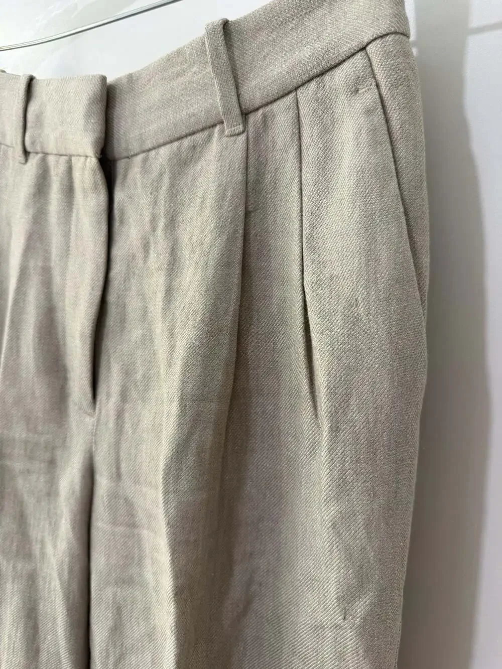 Aritzia Effortless Pant Linen Blend Tan